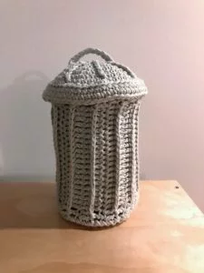 gehaakte vuilnisbak krijg haakpatroon