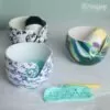 Scheepjes Yarn bowl Blue Leaf onbreekbaar 15x10cm - Afbeelding 2