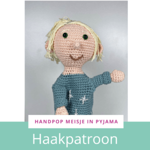 Haakpatroon Handpop meisje in pyjama