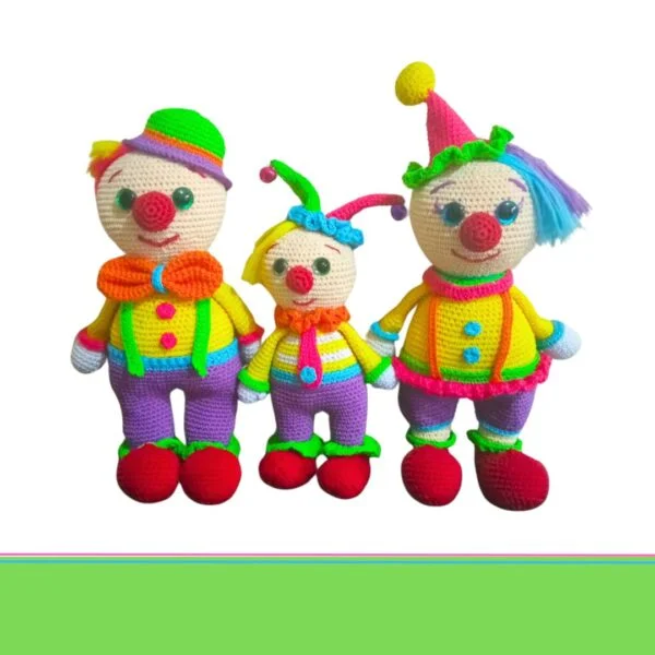 Haakpatroon Clowns - set van 3 patronen