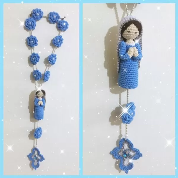 Haakpatroon Wall Rosary Rozenkrans - Afbeelding 3