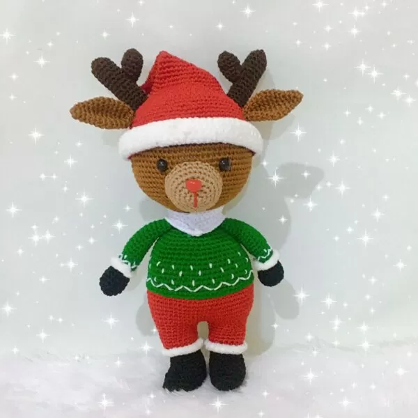 Haakpatroon Kerstman, sneeuwpop, rendier - Christmas Trio - Afbeelding 3