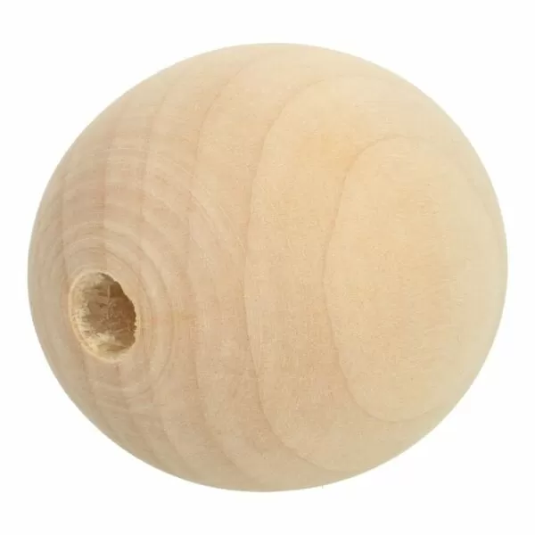 Houten kralen 25mm naturel