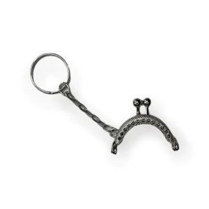 Sleutelhanger mini portemonnee haken 4 Cm Zilver