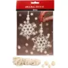 Mini Creative Kit Kerststerren Macramé 10 cm - Afbeelding 2