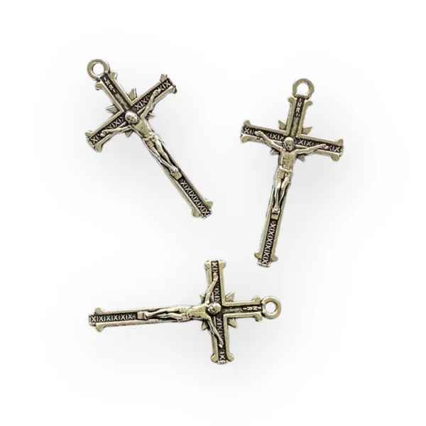 Kruis groot zilver met corpus - dubbelzijdig