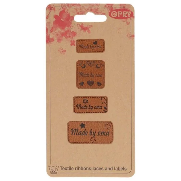 Opry leren labels Made by oma