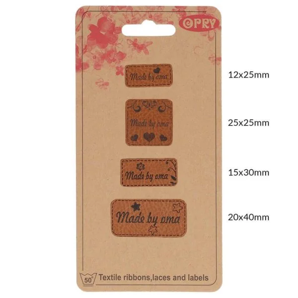 Opry leren labels Made by oma - Afbeelding 3