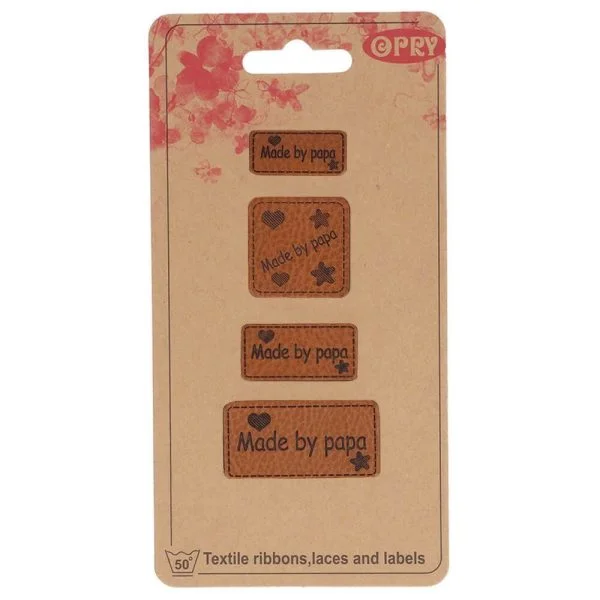 Opry leren labels Made by papa