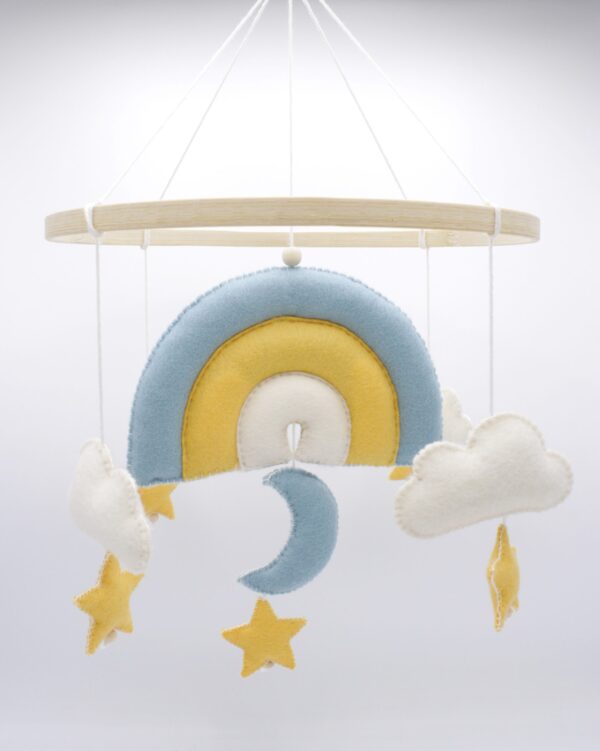 DIY Viltpakket - Regenboog Mobiel - Blauw - Afbeelding 3