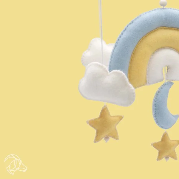 DIY Viltpakket - Regenboog Mobiel - Blauw - Afbeelding 6