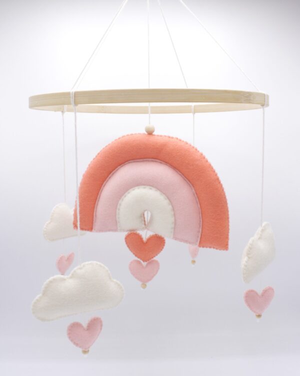 DIY Viltpakket - Regenboog Mobiel - Roze - Afbeelding 4