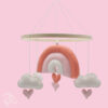 DIY Viltpakket - Regenboog Mobiel - Roze - Afbeelding 3