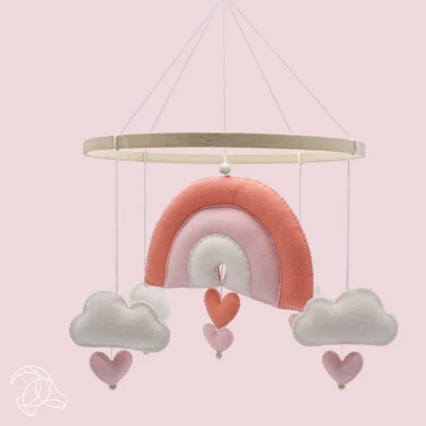 DIY Viltpakket - Regenboog Mobiel - Roze - Afbeelding 5