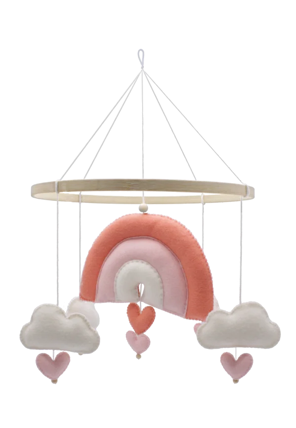 DIY Viltpakket - Regenboog Mobiel - Roze