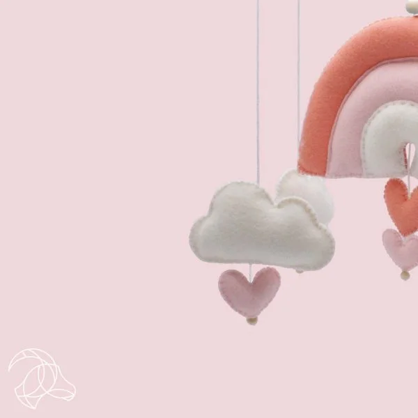 DIY Viltpakket - Regenboog Mobiel - Roze - Afbeelding 7