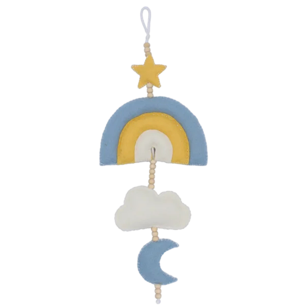 DIY Viltpakket - Regenboog Wandhanger - Blauw