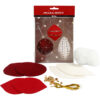 Creative mini kit ballen van vilt - Kerst knutsel set