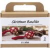 Hobbyset Kerstballen Macramé kerstrood - Kerst knutsel set