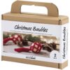 Hobbyset Kerstballen Macramé kerstrood - Kerst knutsel set - Afbeelding 4