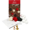 Kerstballen 6 cm 6 stuk - Kerst knutsel set