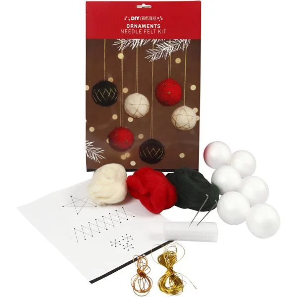 Kerstballen 6 cm 6 stuk - Kerst knutsel set