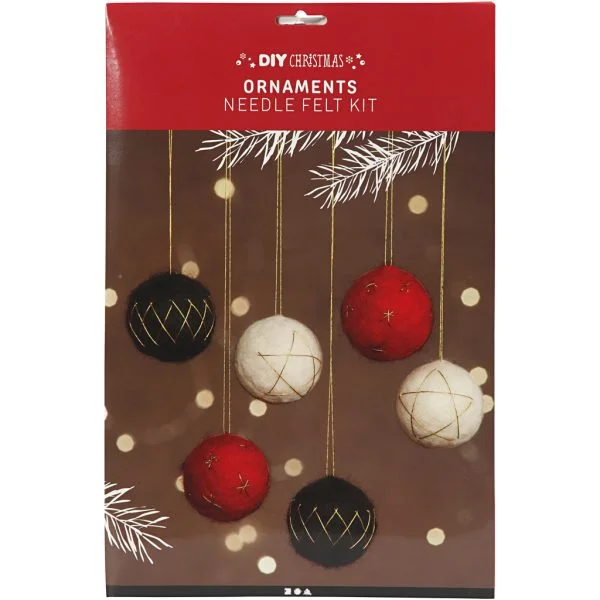 Kerstballen 6 cm 6 stuk - Kerst knutsel set - Afbeelding 3