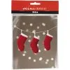 Mini Hobbyset Haken Kerstsokken rood/wit - Kerst knutsel set