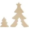 2in1 houten figuur kerstboom 8 en 20 cm hoog