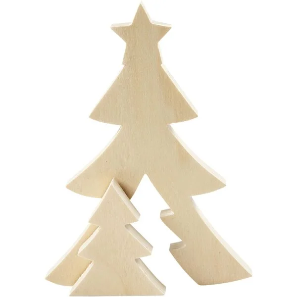 2in1 houten figuur kerstboom 8 en 20 cm hoog - Afbeelding 3