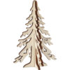 Kleine houten kerstboom 12,5 x 8,5 cm