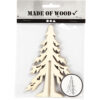 Kleine houten kerstboom 12,5 x 8,5 cm - Afbeelding 3