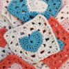 Haakpatroon granny Square hartje