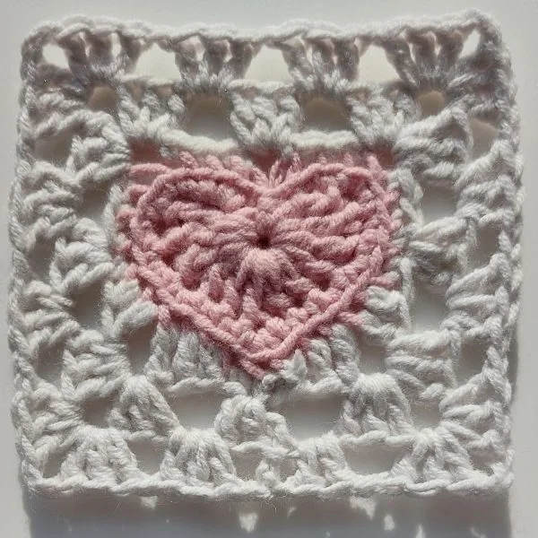 Haakpatroon granny Square hartje - Afbeelding 2