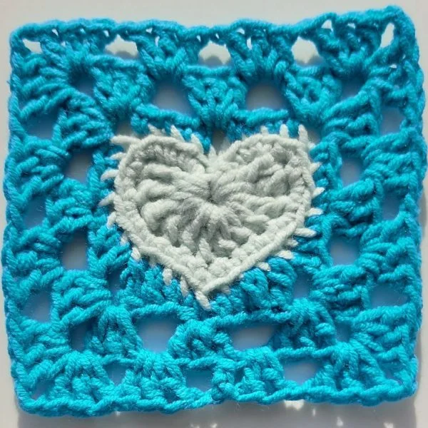 Haakpatroon granny Square hartje - Afbeelding 3