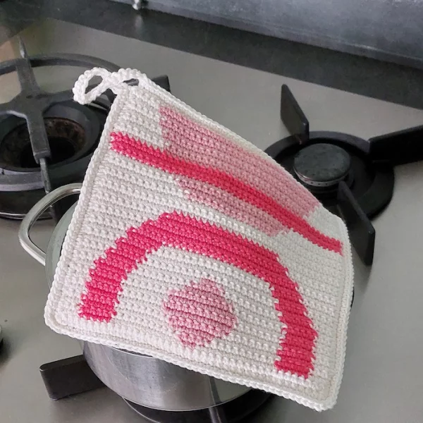 Haakpatroon pannenlap watermelon - Afbeelding 5