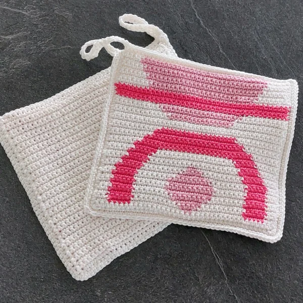Haakpatroon pannenlap watermelon