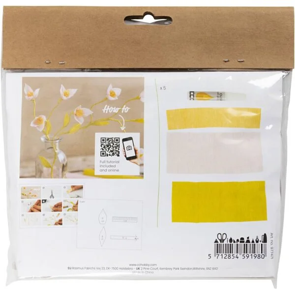 Mini Hobbyset Crêpepapier, Kersentak - Afbeelding 4
