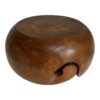 Haked Yarn Bowl Hout Handgemaakt bol Donker - Afbeelding 4
