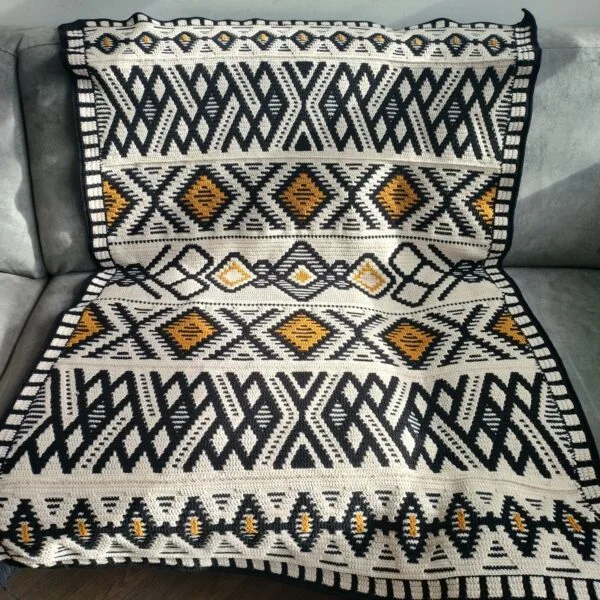 Woondeken - Arabian Style blanket - Haakpatroon van Haak mee met Saar