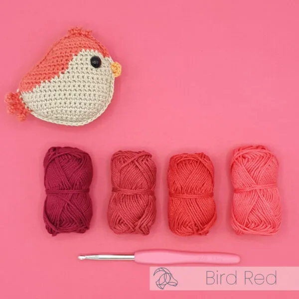 Hardicraft DIY Haakpakket Vogel Rood - Afbeelding 3