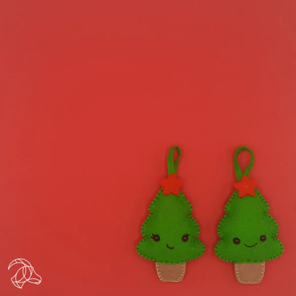 Hardicraft DIY Viltpakket - Kerstboompjes Hangers - Afbeelding 3