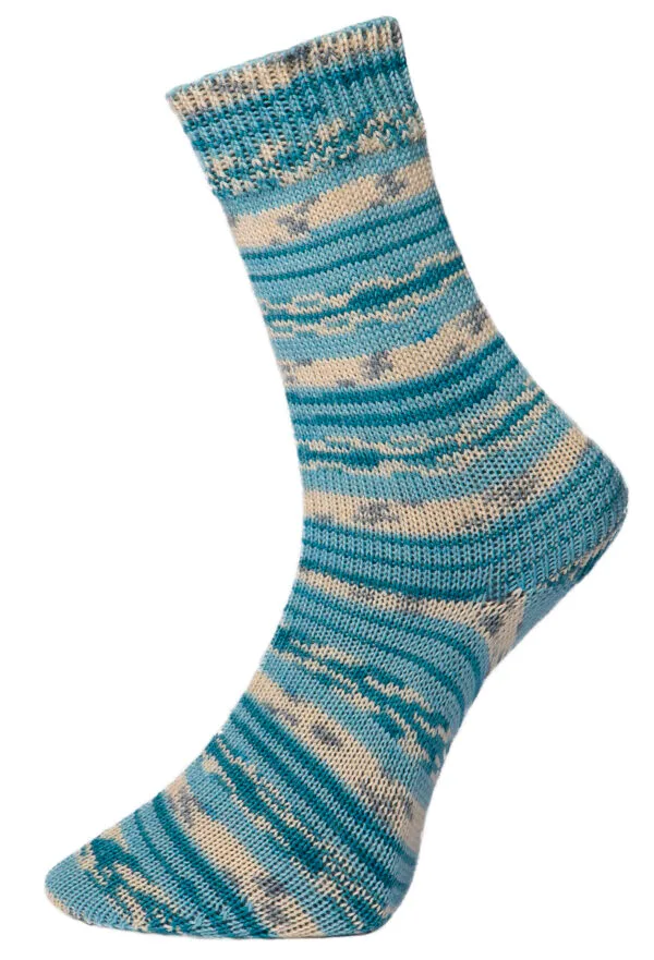 Pro Lana Fashion 4 Sokkenwol Golden Socks 682 blauw - Afbeelding 2