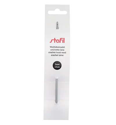 Wol haaknaald aluminium 15cm 3.00mm