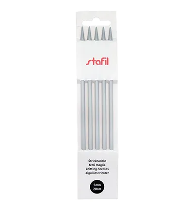 Breinaald dubbele punt aluminium 5 stuks 20cm 5.00mm