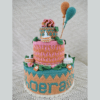 Haakpatroon Hoera overlay crochet feesttaart - Haak mee met Saar