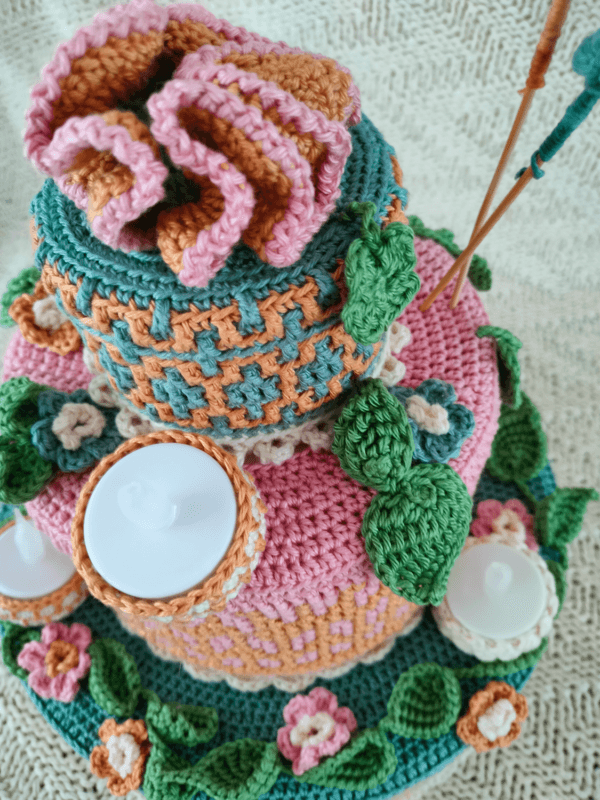 Haakpatroon Hoera overlay crochet feesttaart - Haak mee met Saar - Afbeelding 4