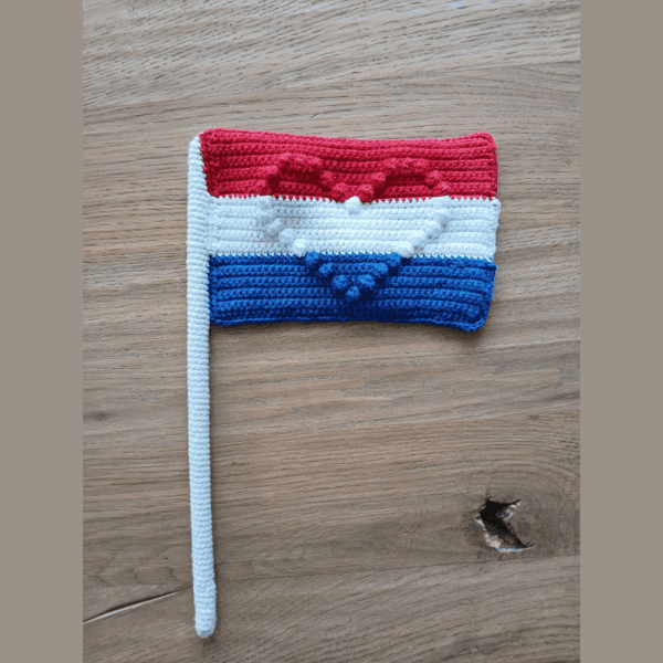 Haakpatroon Nederlandse vlag met hartje