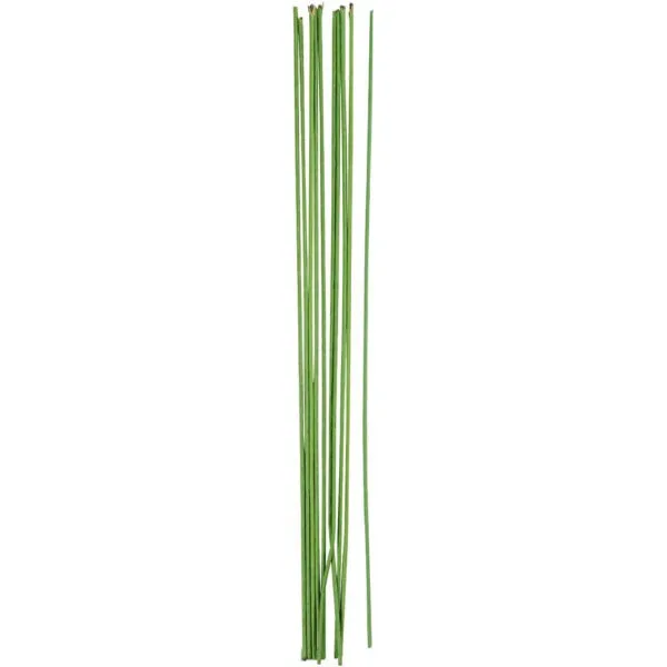 Bloemsteeldraad 30 cm lang 2 mm dik groen gecoat 20 stuks