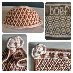 Haakpatroon Cosy babyset Knuffeldoek en Muts